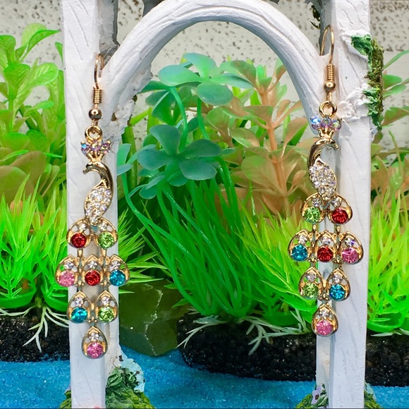 Peacock Earrings - Picture 9 of 9